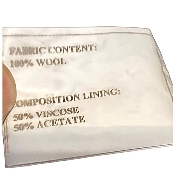 Vintage John McCoy Men’s Wool Overcoat Dark Blue Italy Size 46L EU 56L Long Coat - Picture 4 of 7